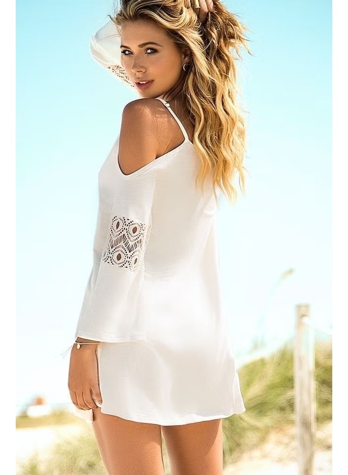 Angelsin White Stylish Pareo - Image 1